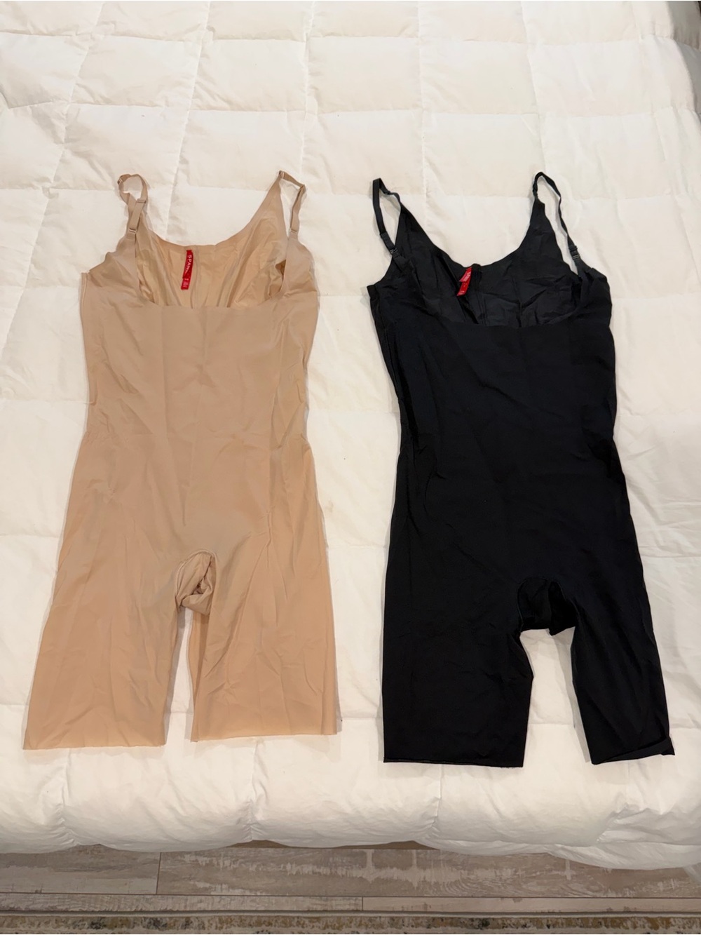 Spanx 2 pair Shapewear Bodysuits in Nude & Black
